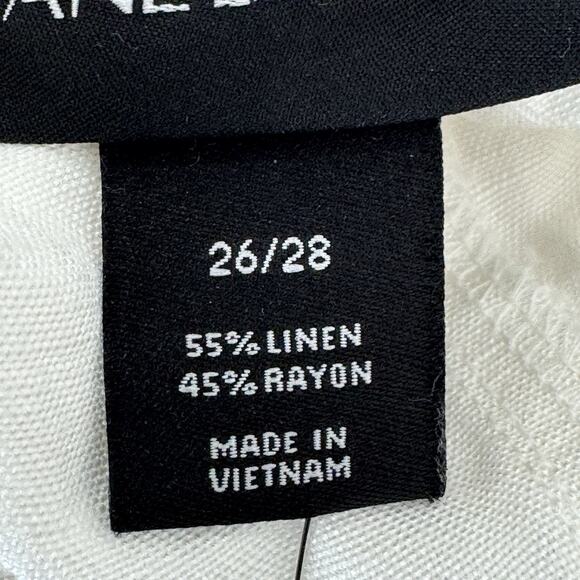 NWT Lane Bryant Linen Blend Wide Leg Pants Plus Size 26/28 White Drawstrings - Picture 13 of 13